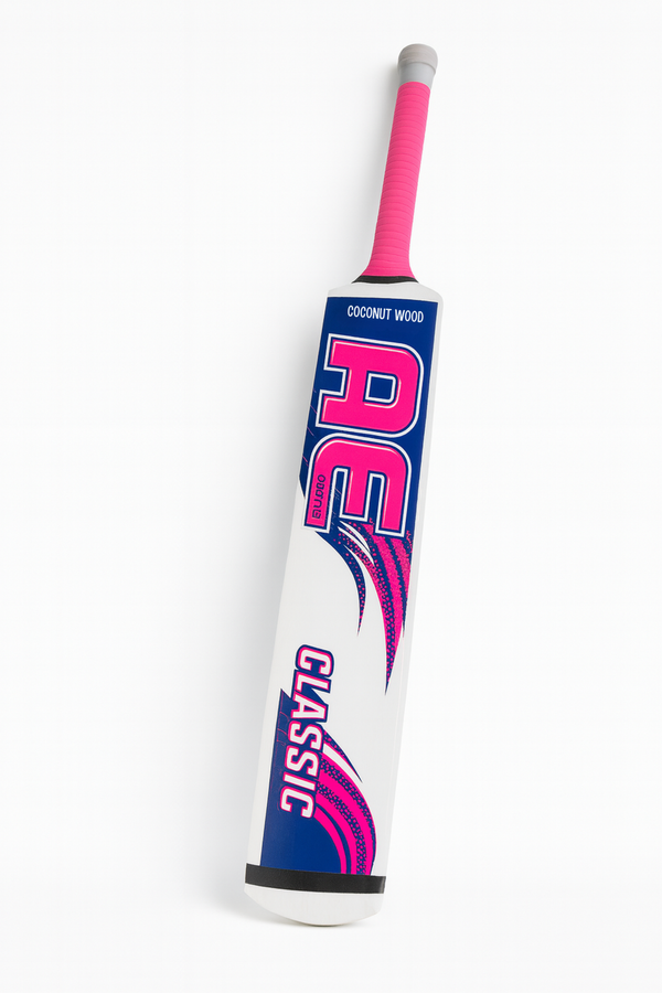 AE Classic | Coconut-Wood Tape-Ball Bat (Pink/Blue)