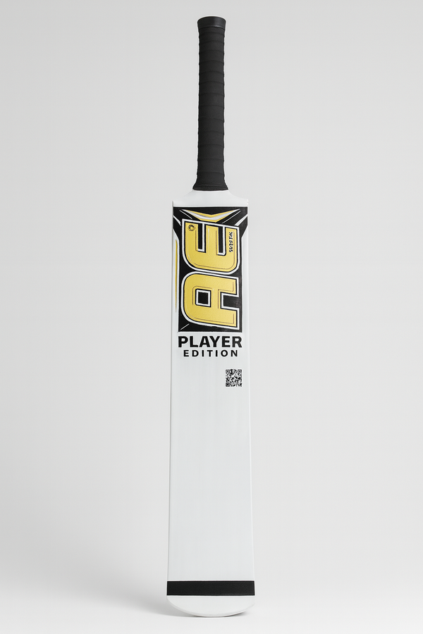 AE Player Edition | Coconut-Wood Tape-Ball Bat (White/Gold)